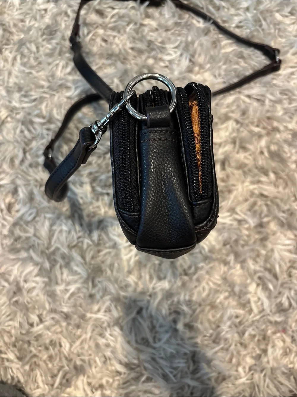 Y2K Vintage Tignanello Triple Compartment Leather Crossbody Bag NWOT